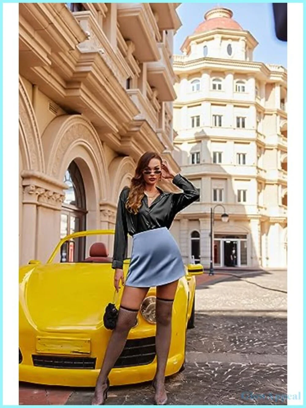 Satin A-Line Mini Skirt High Waist Zip Party Club Elastic Skirts